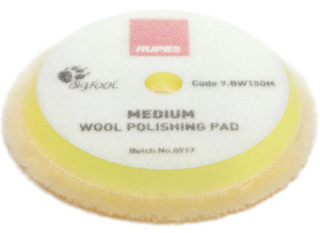 Rupes Wool Pad Medium - žltý vlnený stredne tvrdý kotúč